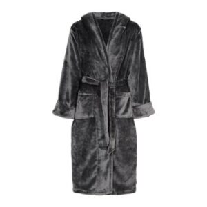 Decoy Long Terry Robe With Hood Grå polyester Small Dame