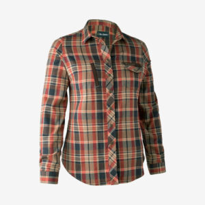 Deerhunter - Lady Athena skjorte (Orange Check) - 36