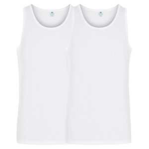 Dovre 2P Organic Cotton Singlet Hvid økologisk bomuld Small Herre