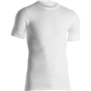 Dovre Rib T-Shirt Hvid bomuld Small Herre