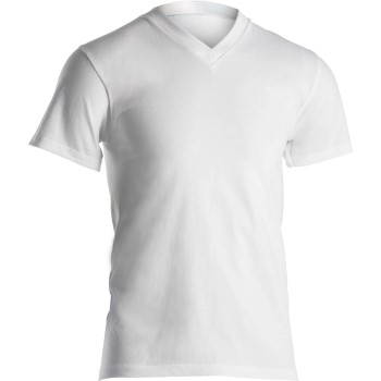 Dovre Single Jersey V-neck T-Shirt Hvid bomuld Small Herre Dovre Single Jersey V-neck T-Shirt Hvid bomuld Small Herre