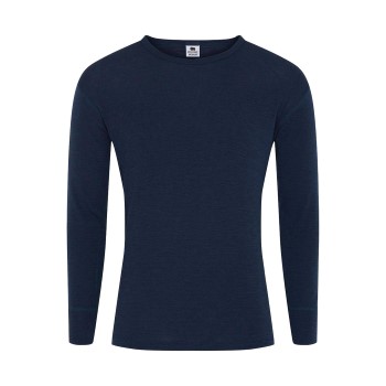 Dovre Wool Long Sleeve T-Shirt Marineblå uld Small Herre Dovre Wool Long Sleeve T-Shirt Marineblå uld Small Herre