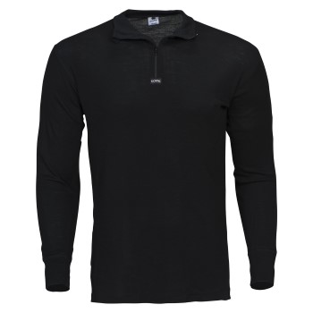 Dovre Wool Long Sleeve With Zipper Sort merinould Small Herre Dovre Wool Long Sleeve With Zipper Sort merinould Small Herre