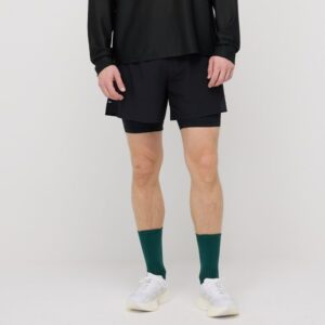 EYDA Miles 2in1 5 Inch Shorts Str. L Sort Herre