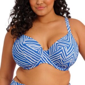 Elomi Fiji Falls Plunge Bikini Top Hvid/Blå F 80 Dame
