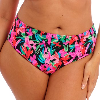 Elomi Savaneta Mid Rise Bikini Brief Sort blomstret XX-Large Dame Elomi Savaneta Mid Rise Bikini Brief Sort blomstret XX-Large Dame