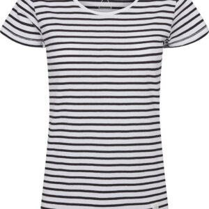 Etirel Nautic Stripe Tshirt Dame Hvid