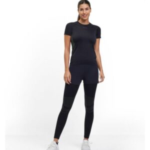 FALKE® RU Kortærmet T-shirt Warm Str. S til løb - Sort, komfortabel og svedtransporterende