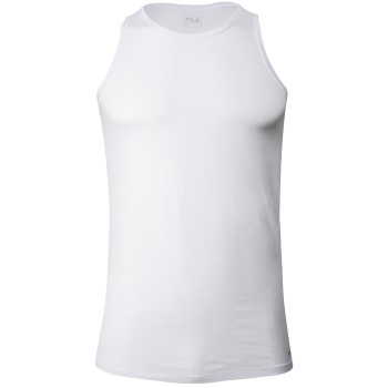 FILA Round Neck Tank Top Hvid bomuld Medium Herre FILA Round Neck Tank Top Hvid bomuld Medium Herre