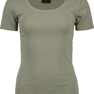 Firefly Rib Top Tshirt Dame Grøn