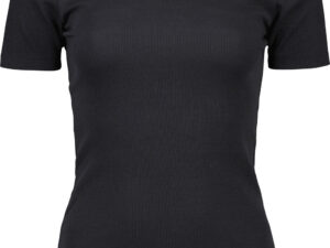 Firefly Rib Top Tshirt Dame Sort