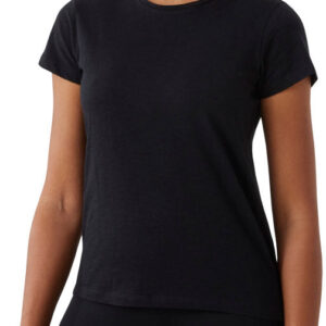 Firefly Sandra Slub Top Dame Sort