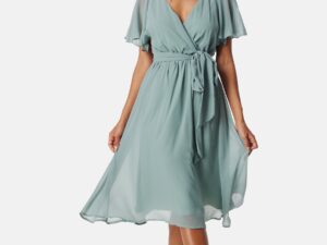 Flutter Chiffon Midi Dress