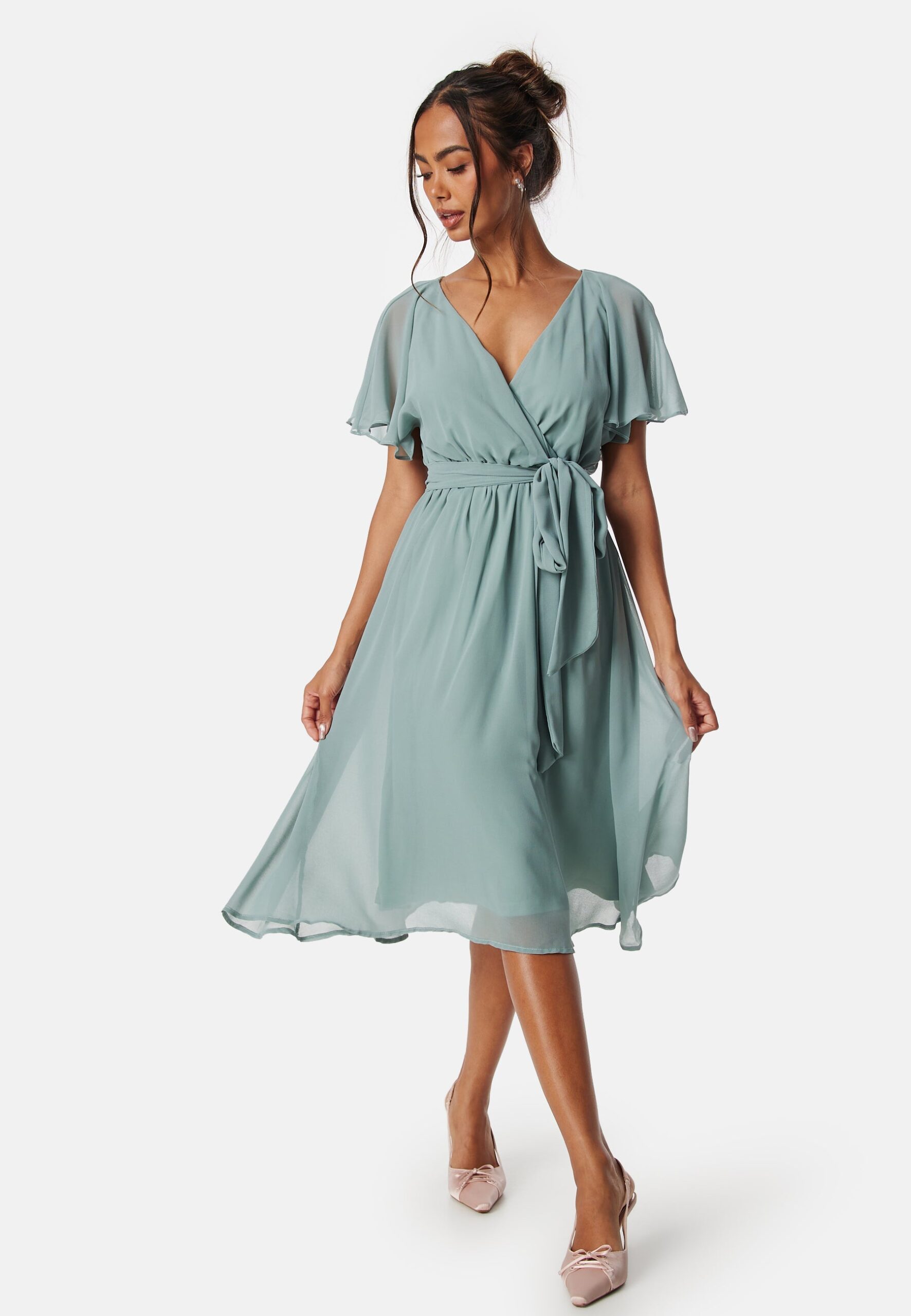 Flutter Chiffon Midi Dress Flutter Chiffon Midi Dress