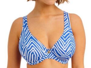 Freya Fiji Falls High Apex Bikini Top Hvid/Blå D 75 Dame