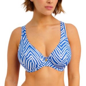 Freya Fiji Falls High Apex Bikini Top Hvid/Blå D 75 Dame