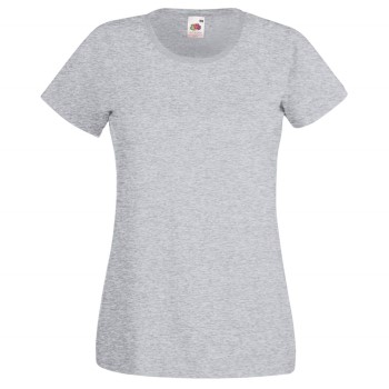 Fruit of the Loom Lady-Fit Valueweight T Gråmelerad bomuld Small Dame Fruit of the Loom Lady-Fit Valueweight T Gråmelerad bomuld Small Dame
