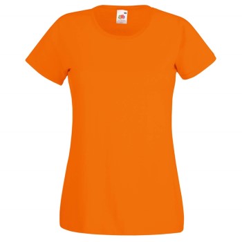 Fruit of the Loom Lady-Fit Valueweight T Orange bomuld Small Dame Fruit of the Loom Lady-Fit Valueweight T Orange bomuld Small Dame