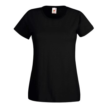 Fruit of the Loom Lady-Fit Valueweight T Sort bomuld Medium Dame Fruit of the Loom Lady-Fit Valueweight T Sort bomuld Medium Dame