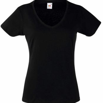 Fruit of the Loom Lady Fit Valueweight V-neck T Sort bomuld Medium Dame Fruit of the Loom Lady Fit Valueweight V-neck T Sort bomuld Medium Dame