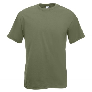 Fruit of the Loom Valueweight Crew Neck T Oliven bomuld Medium Herre Fruit of the Loom Valueweight Crew Neck T Oliven bomuld Medium Herre