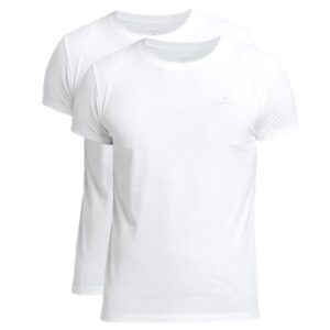Gant 2P Basic Crew Neck T-Shirt Hvid bomuld X-Large Herre