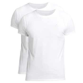 Gant 2P Basic Crew Neck T-Shirt Hvid bomuld X-Large Herre Gant 2P Basic Crew Neck T-Shirt Hvid bomuld X-Large Herre