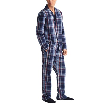Gant Check Pajama Set Shirt And Pants Blå bomuld Small Herre Gant Check Pajama Set Shirt And Pants Blå bomuld Small Herre