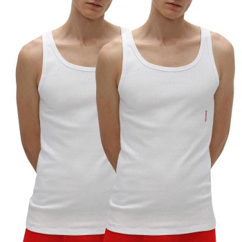HUGO 2P Twin Tank Top Hvid bomuld Small Herre HUGO 2P Twin Tank Top Hvid bomuld Small Herre
