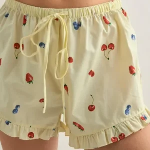Hunkemöller - Gul - Short Woven Ruffle Fruit