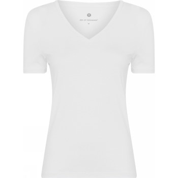 JBS of Denmark Bamboo V-neck Women Slim T-shirt Hvid Small Dame JBS of Denmark Bamboo V-neck Women Slim T-shirt Hvid Small Dame