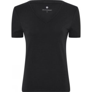 JBS of Denmark Bamboo V-neck Women Slim T-shirt Sort Small Dame