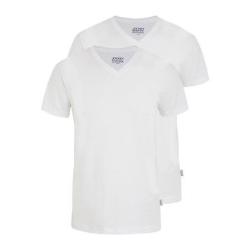 Jockey 2P V-Neck T-Shirt Hvid bomuld Small Herre Jockey 2P V-Neck T-Shirt Hvid bomuld Small Herre