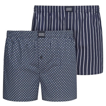 Jockey 2P Woven Boxer Shorts Marineblå bomuld Small Herre Jockey 2P Woven Boxer Shorts Marineblå bomuld Small Herre