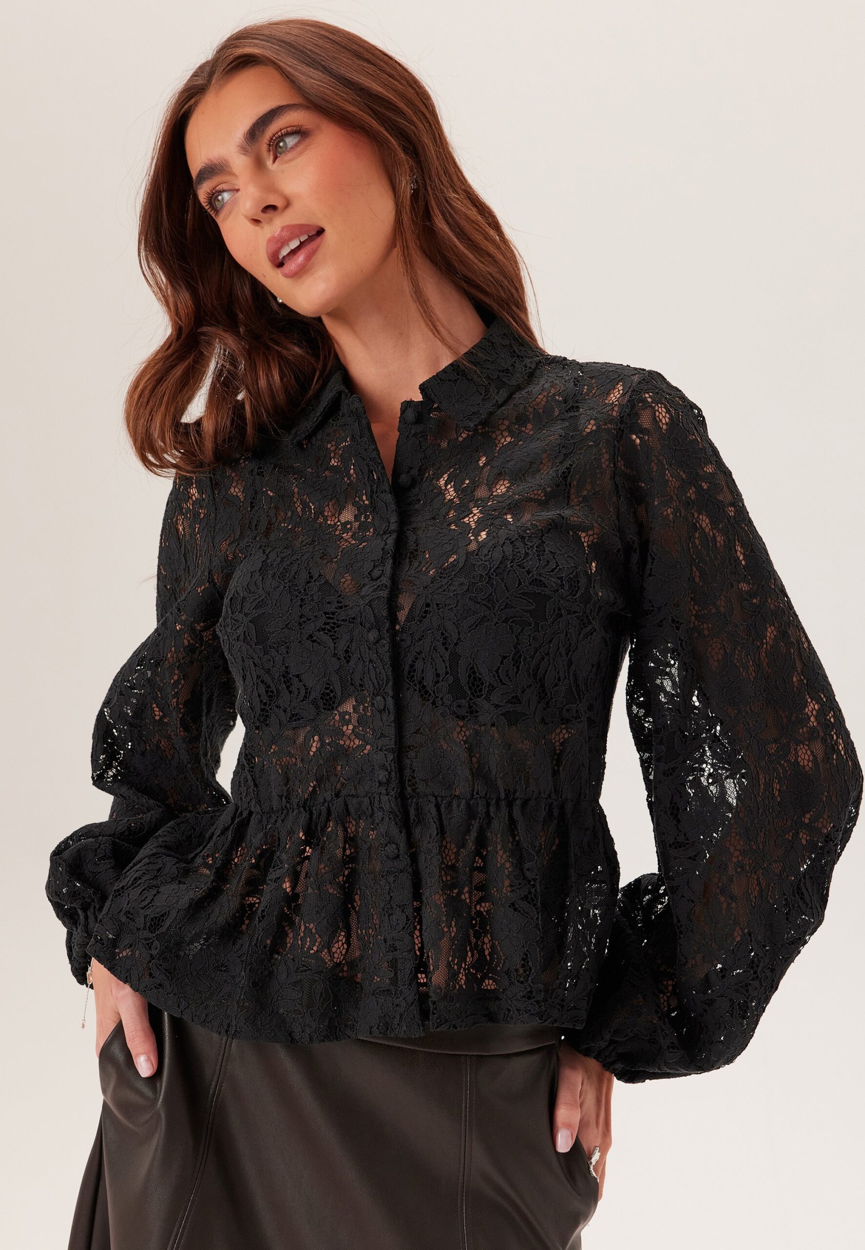 Lace Peplum Blouse Lace Peplum Blouse