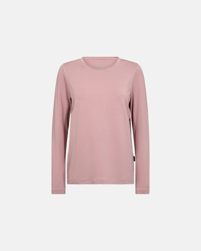 Langærmet t-shirt | Bambusviskose | Rosa Langærmet t-shirt | Bambusviskose | Rosa