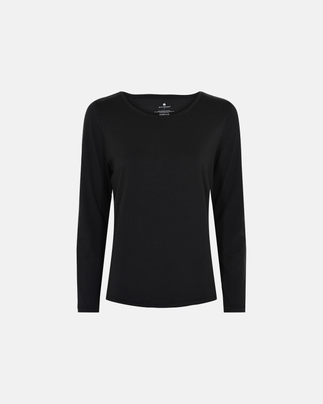 Langærmet t-shirt | Bambusviskose | Sort Langærmet t-shirt | Bambusviskose | Sort
