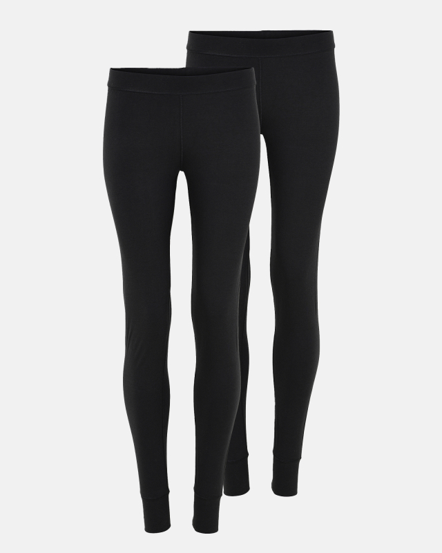 Leggings 2-pak | Bambusviskose | Sort Leggings 2-pak | Bambusviskose | Sort