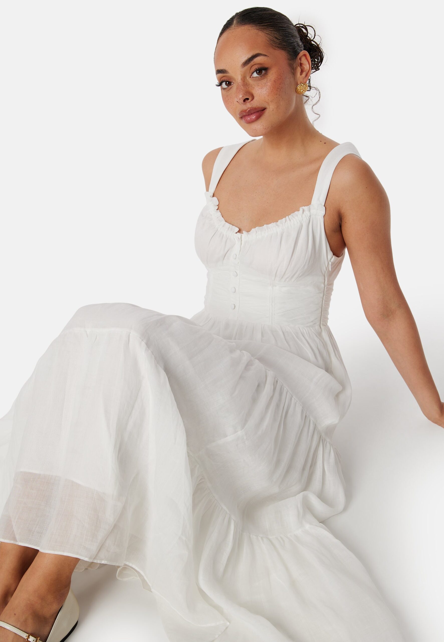 Lena Ruched Bodice Midaxi Dress Lena Ruched Bodice Midaxi Dress