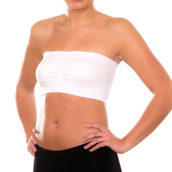 Magic BH Bandeau Push Up Bra Hvid nylon Small Dame Magic BH Bandeau Push Up Bra Hvid nylon Small Dame