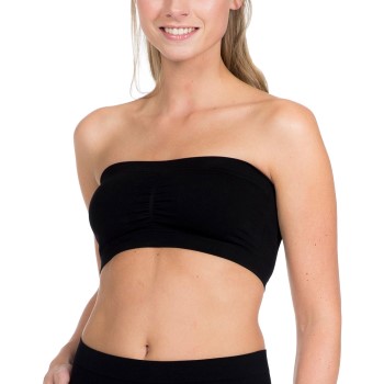 Magic BH Bandeau Push Up Bra Sort nylon Small Dame Magic BH Bandeau Push Up Bra Sort nylon Small Dame