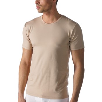 Mey Dry Cotton Functional Rounded Neck Shirt Beige Small Herre Mey Dry Cotton Functional Rounded Neck Shirt Beige Small Herre