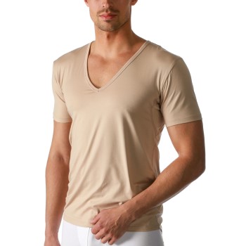 Mey Dry Cotton Functional V-Neck Shirt Beige Small Herre Mey Dry Cotton Functional V-Neck Shirt Beige Small Herre