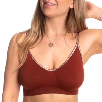 Missya BH Lucia Glitter Bra Top Rustorange polyamid Small Dame Missya BH Lucia Glitter Bra Top Rustorange polyamid Small Dame