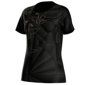 Mizuno Graphic SS Tee Str. L Sort Dame
