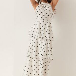Monroe Tier Halter Midi Dress