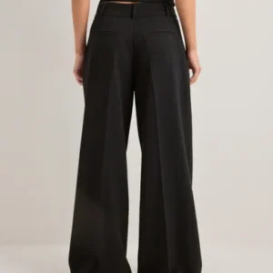 Nelly - Sort - Mid Waist Wide Suit Pants