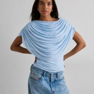 Neo Noir - Blå - Cottuna Drapy Mesh Top