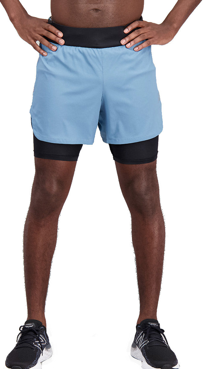 New Balance Q Speed Fuel 2i1 5 Inch Shorts Herre Xs Blå New Balance Q Speed Fuel 2i1 5 Inch Shorts Herre Xs Blå