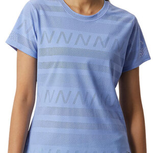 New Balance Q Speed Jacquard Tshirt Dame Xs Blå